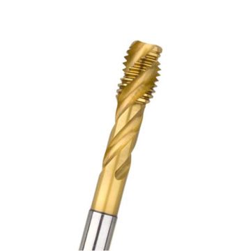 قلاویز ماشینی روکش تیتانیوم (طلایی) M18x2.5 فرم C شیار مارپیچ 35 درجه HSS-E دین 376 الاتا ALATA کد محصول MT-HSSE-371-C-35-M18x2.5