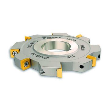رنده شیار تراشی الماس خور قطر 100 میلیمتر ضخامت 12 میلیمتر اینسرت SP.. 0904.. تکنیک TEKNIK کد محصول DF130 D100 A12 Z08 SP 09
